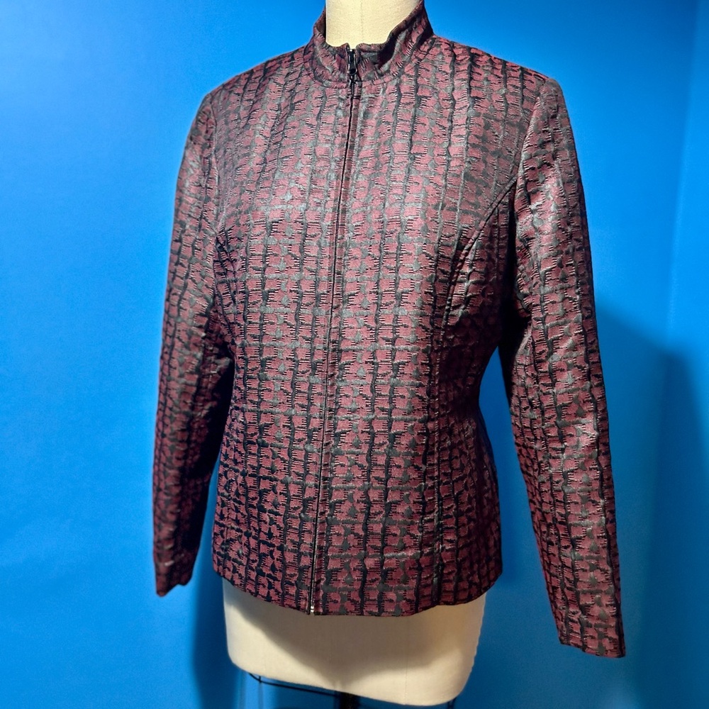 Vintage Elegant Black and Red Women's Jacket